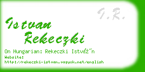 istvan rekeczki business card